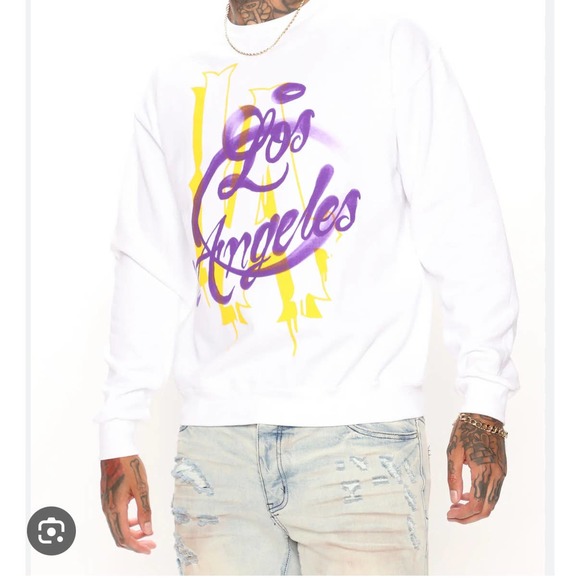 Nova Men Other - Nova Men In the City Men's Crewneck Sweatshirt in White